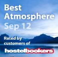 Hostelbookers Award for best Atmosphere in September 2012